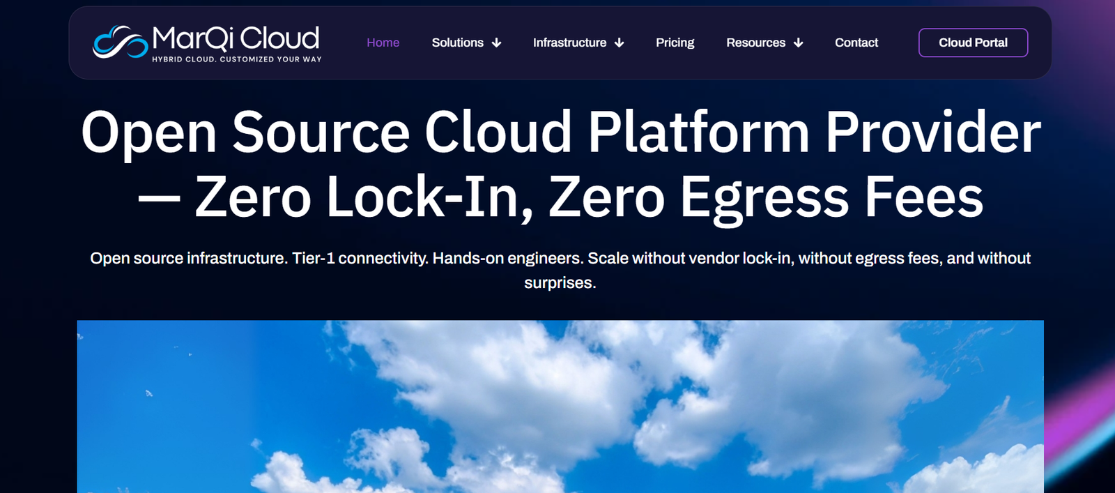 MarQi Cloud homepage